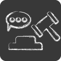 Icon Verdict. related to Justice symbol. chalk Style. simple design editable vector