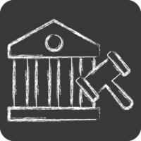 Icon Court. related to Justice symbol. chalk Style. simple design editable vector
