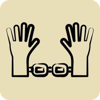 Icon Freedom. related to Justice symbol. hand drawn style. simple design editable vector