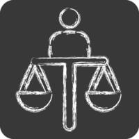 Icon Judgment. related to Justice symbol. chalk Style. simple design editable vector