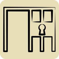 Icon Jail. related to Justice symbol. hand drawn style. simple design editable vector