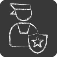 Icon Authority. related to Justice symbol. chalk Style. simple design editable vector