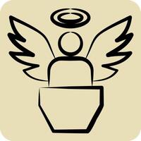 Icon Innocence. related to Justice symbol. hand drawn style. simple design editable vector