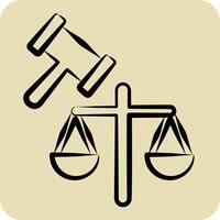 Icon Jury. related to Justice symbol. hand drawn style. simple design editable 1 vector