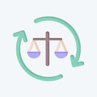 Icon Legal Process. related to Justice symbol. flat style. simple design editable vector