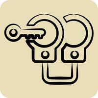 Icon Arrest. related to Justice symbol. hand drawn style. simple design editable vector