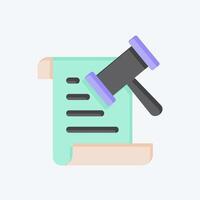 Icon Law. related to Justice symbol. flat style. simple design editable vector