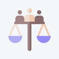 Icon Judgment. related to Justice symbol. flat style. simple design editable 1 vector