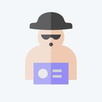 Icon Warrant. related to Justice symbol. flat style. simple design editable vector