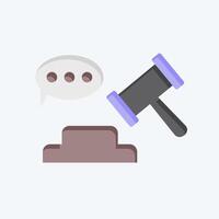 Icon Verdict. related to Justice symbol. flat style. simple design editable vector