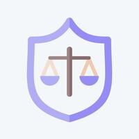 Icon Justice. related to Justice symbol. flat style. simple design editable vector