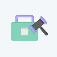 Icon Case. related to Justice symbol. flat style. simple design editable vector