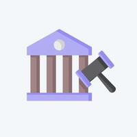 Icon Court. related to Justice symbol. flat style. simple design editable vector