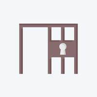 Icon Jail. related to Justice symbol. flat style. simple design editable vector