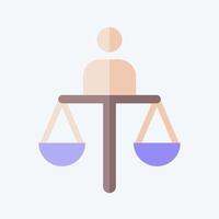 Icon Judgment. related to Justice symbol. flat style. simple design editable vector