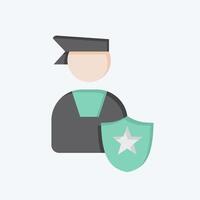 Icon Authority. related to Justice symbol. flat style. simple design editable vector