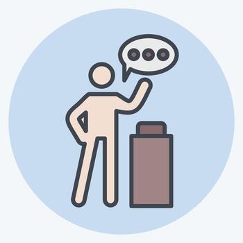 Icon Taking Oath. related to Justice symbol. color mate style. simple design editable vector