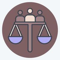 Icon Judgment. related to Justice symbol. color mate style. simple design editable 1 vector