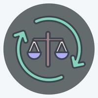 Icon Legal Process. related to Justice symbol. color mate style. simple design editable vector