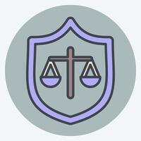 Icon Justice. related to Justice symbol. color mate style. simple design editable vector