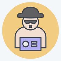 Icon Warrant. related to Justice symbol. color mate style. simple design editable vector