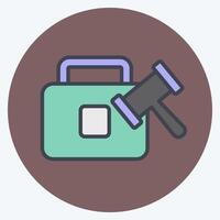 Icon Case. related to Justice symbol. color mate style. simple design editable vector