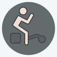 Icon Guilty. related to Justice symbol. color mate style. simple design editable vector