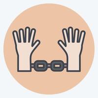 Icon Freedom. related to Justice symbol. color mate style. simple design editable vector