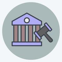 Icon Court. related to Justice symbol. color mate style. simple design editable vector