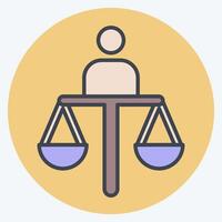 Icon Judgment. related to Justice symbol. color mate style. simple design editable vector