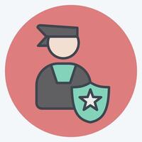 Icon Authority. related to Justice symbol. color mate style. simple design editable vector