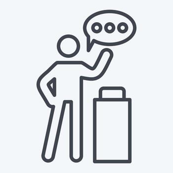 Icon Taking Oath. related to Justice symbol. line style. simple design editable vector