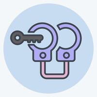 Icon Arrest. related to Justice symbol. color mate style. simple design editable vector