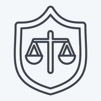Icon Justice. related to Justice symbol. line style. simple design editable vector