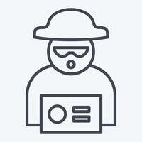 Icon Warrant. related to Justice symbol. line style. simple design editable vector