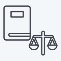 Icon Legal. related to Justice symbol. line style. simple design editable vector