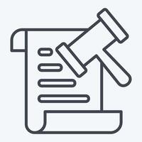 Icon Law. related to Justice symbol. line style. simple design editable vector