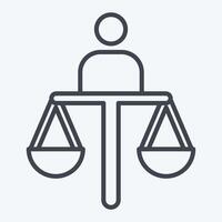 Icon Judgment. related to Justice symbol. line style. simple design editable vector
