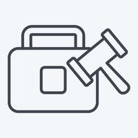 Icon Case. related to Justice symbol. line style. simple design editable vector