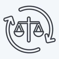 Icon Legal Process. related to Justice symbol. line style. simple design editable vector