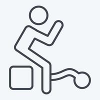 Icon Guilty. related to Justice symbol. line style. simple design editable vector