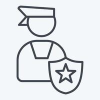 Icon Authority. related to Justice symbol. line style. simple design editable vector