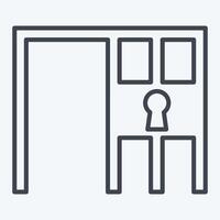 Icon Jail. related to Justice symbol. line style. simple design editable vector