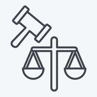 Icon Jury. related to Justice symbol. line style. simple design editable 1 vector