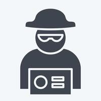 Icon Warrant. related to Justice symbol. glyph style. simple design editable vector
