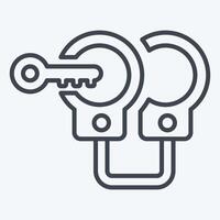 Icon Arrest. related to Justice symbol. line style. simple design editable vector