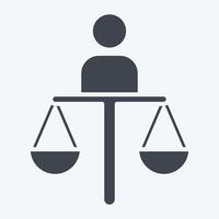 Icon Judgment. related to Justice symbol. glyph style. simple design editable vector