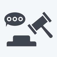 Icon Verdict. related to Justice symbol. glyph style. simple design editable vector