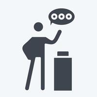 Icon Taking Oath. related to Justice symbol. glyph style. simple design editable vector