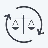Icon Legal Process. related to Justice symbol. glyph style. simple design editable vector